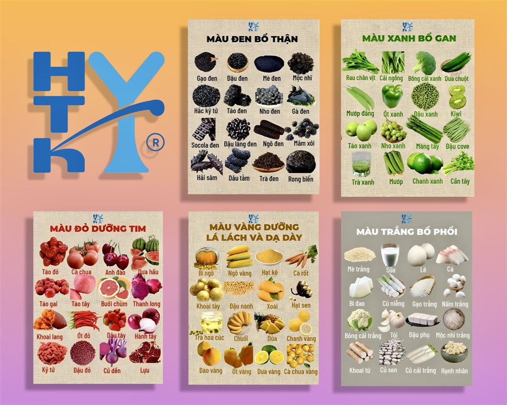 CÁC MÀU THỰC PHẨM CHO SỨC KHOẺ